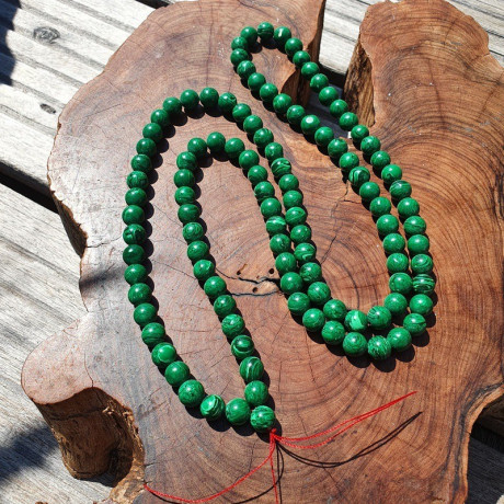 Collier mala tibétain en pierre malachite - Colliers malas tibétains Collier mala tibétain en pierre malachite - Colliers malas tibétains