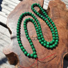 Collier mala tibétain en pierre malachite - Colliers malas tibétains Collier mala tibétain en pierre malachite - Colliers malas tibétains