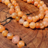 Collier mâlâ 108 perles en pierre cornaline orange