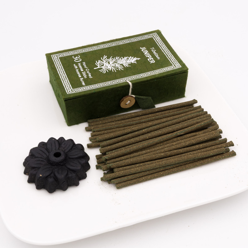 Boite cadeau d'encens tibétain au genévrier