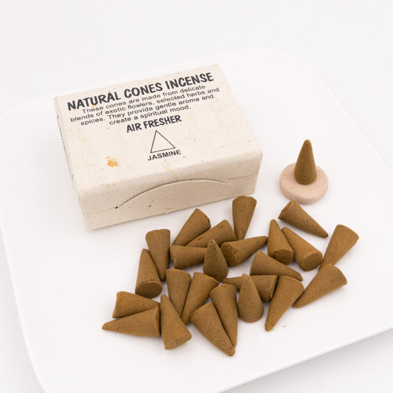 Encens indien naturel au jasmin - 25 cônes