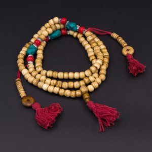 Lot De 3 Colliers Tibétains Anciens En Os De Yak - Perles Décorations Tribales - Neuf Avec étiquettes