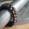 Bracelet shamballa en pierre de lave et hématite