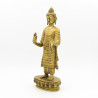 Statue de bouddha debout en laiton dorée - 28cm