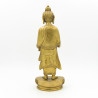 Statue de bouddha debout en laiton dorée - 28cm