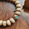 Bracelet mâlâ en graines de lotus et perle tibétaine