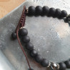 Bracelet hématite et perles en graines de shaligram