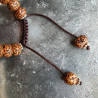 Bracelet mâlâ en pierre hématite et graines de rudraksha