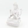 Statue de Tchenrezi en résine blanche - 18,5 cm