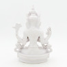 Statue de Tchenrezi en résine blanche - 18,5 cm