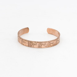 Bracelet Magnétique En Cuivre Pur, 1 Pièce, Manchette Sculptée Vie De L