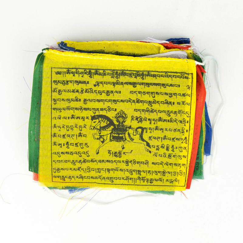 Drapeaux bouddhistes - polyester - 17x13 cm - 3,40 m
