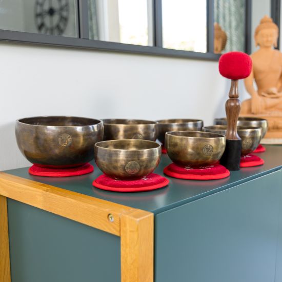 Set de bols chantants 7 chakras OM SAJAN n° 1 - 4,168 kg