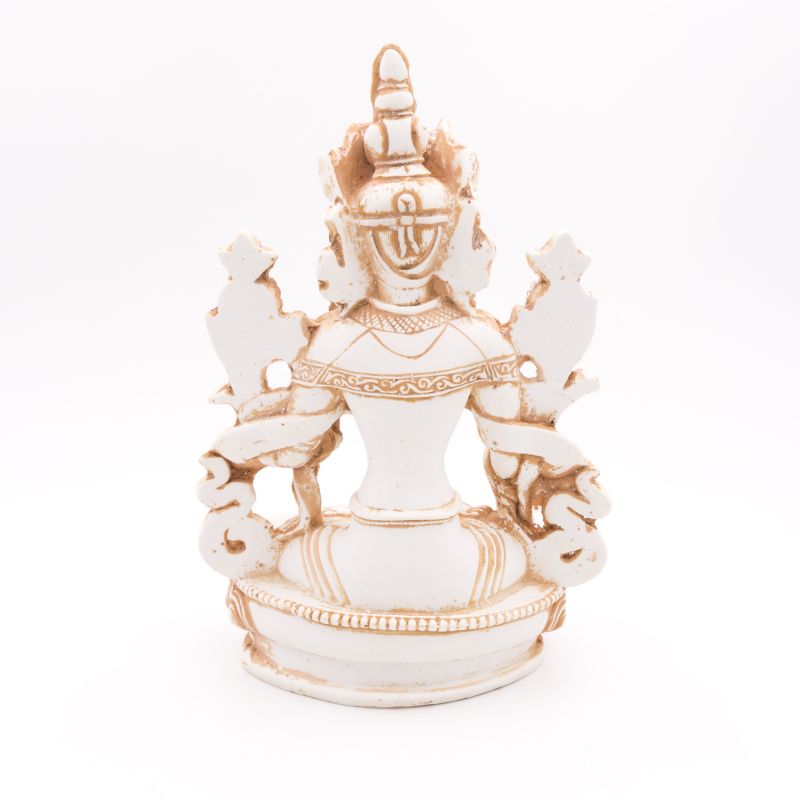 Statue Tara blanche en résine - 20 cm