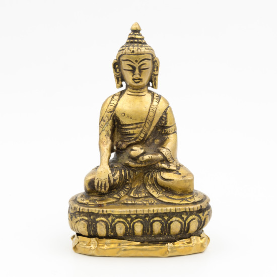 Grande statuette en laiton du Bouddha Akshobhya - 10 cm