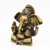 Statuette de Ganesh assis en laiton doré - 9,5 cm