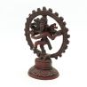 Sculpture de Shiva dansant en résine rouge - 14 cm