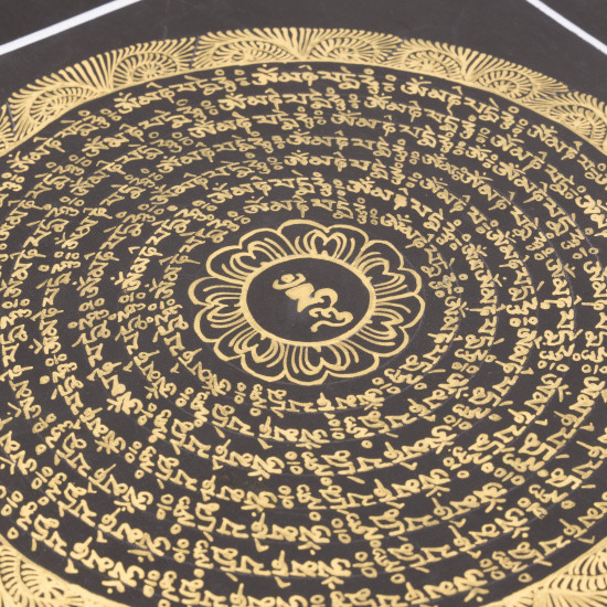 Tanka bouddhiste du Népal symbole OM tibétain
