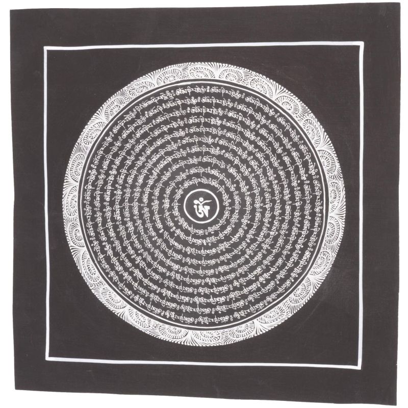 Tanka bouddhiste symbole OM tibétain