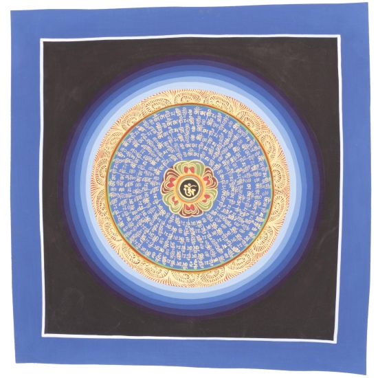 Thangka mandala symbole OM tibétain