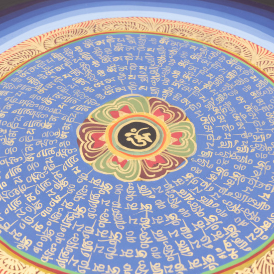 Thangka mandala symbole OM tibétain