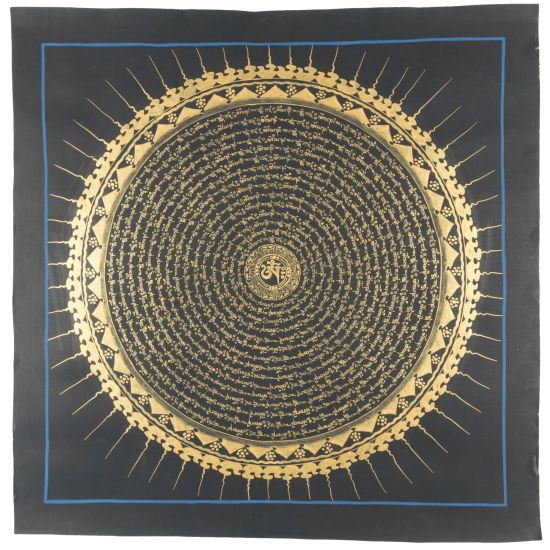 Thangka tibétain symbole OM