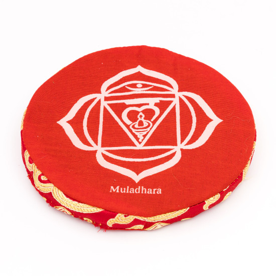 Coussin plat chakra racine pour bol chantant tibétain - 14 cm