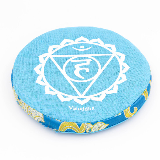 Coussin plat chakra de la gorge pour bol chantant tibétain - 14 cm