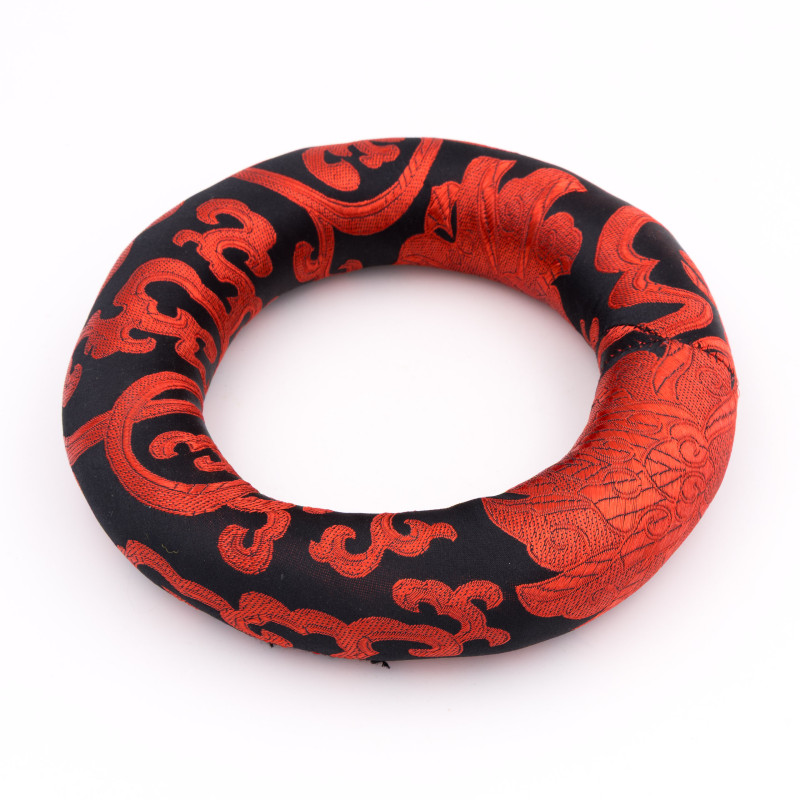 Coussin pour bol chantant - 14 cm - noir et rouge