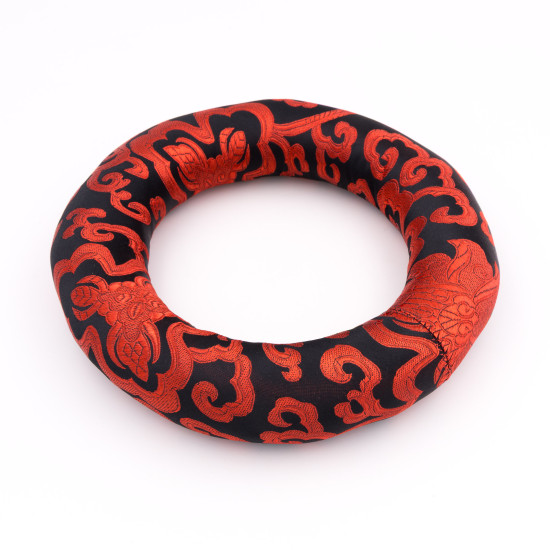 Support en anneau pour bol chantant - 18 cm - noir et rouge