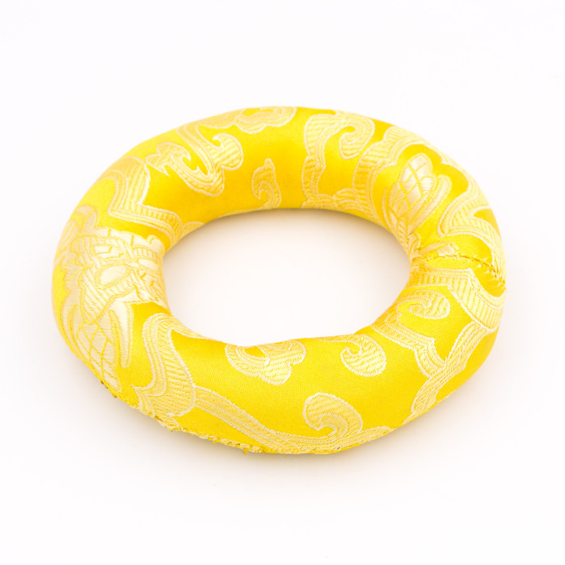 Coussin pour bol chantant tibétain - 10 cm - Jaune