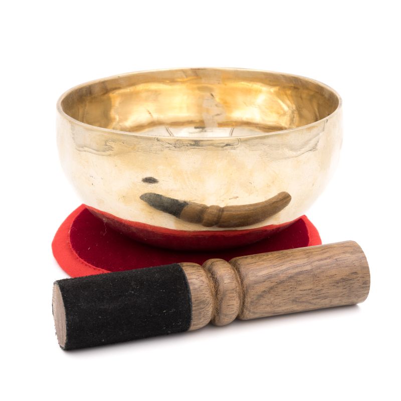 Bol chantant tibétain SHINY - note LA - 447 hz - 455 gr - 12,9 cm
