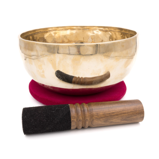 Bol chantant tibétain SHINY - note DO - 129 hz - 1,446 kg - 23,3 cm