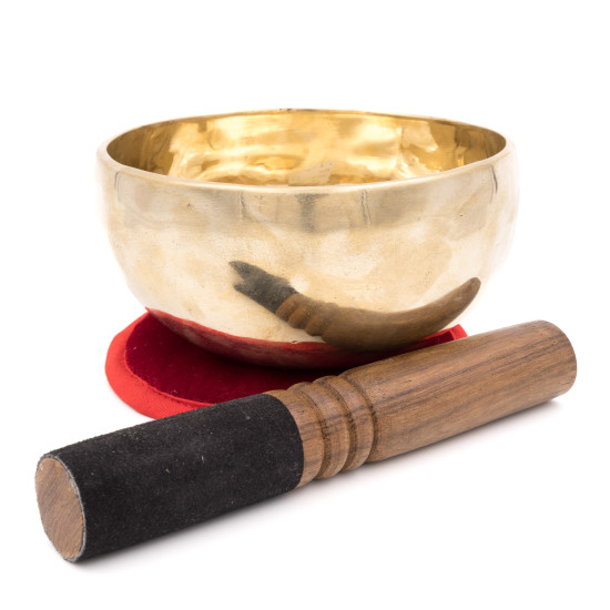 Bol chantant tibétain SHINY - note FA dièse - 372 hz - 518 gr - 14 cm