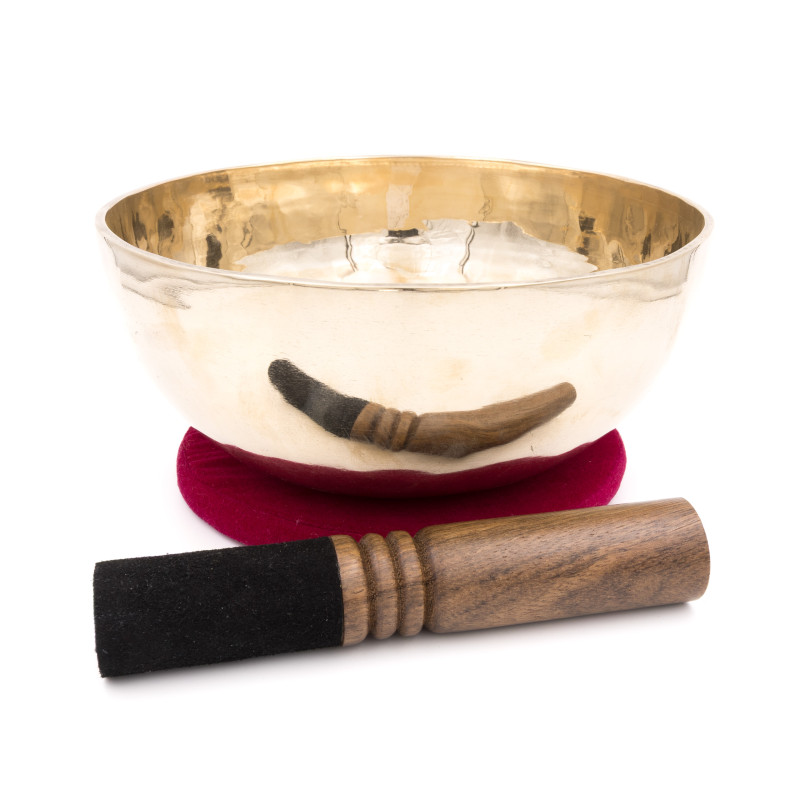 Bol chantant tibétain SHINY - note MI - 162 hz - 1,133 kg - 21,4 cm