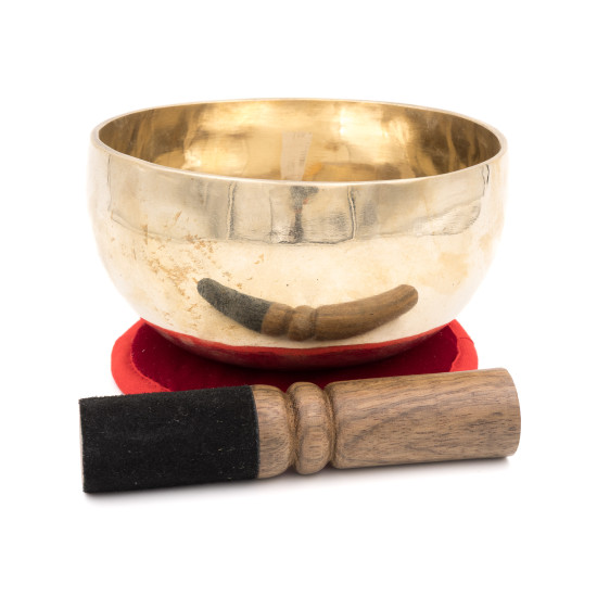 Bol tibétain SHINY - note RÉ dièse - 317 hz - 525 gr - 13,8 cm