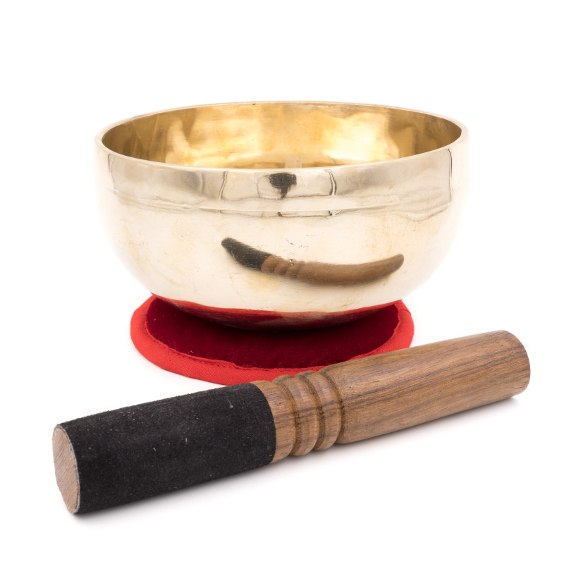 Bol chantant tibétain SHINY - note RÉ - 292 hz - 723 gr - 16 cm