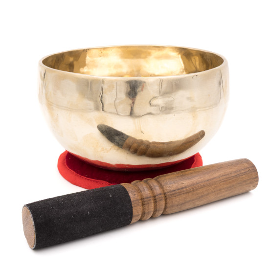 Bol chantant tibétain SHINY - note RÉ - 298 hz - 722 gr - 15,5 cm