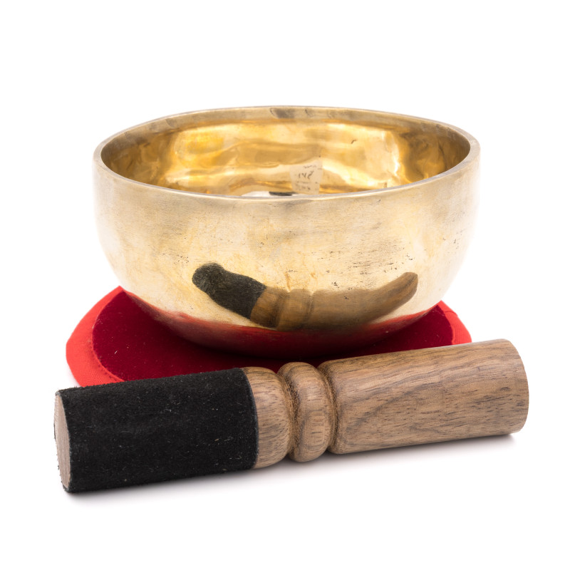 Bol chantant tibétain SHINY - note RÉ - 598 hz - 386 gr - 11,5 cm
