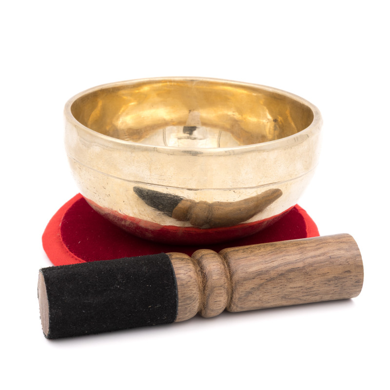 Bol chantant tibétain SHINY - note RÉ - 604 hz - 326 gr - 11,2 cm