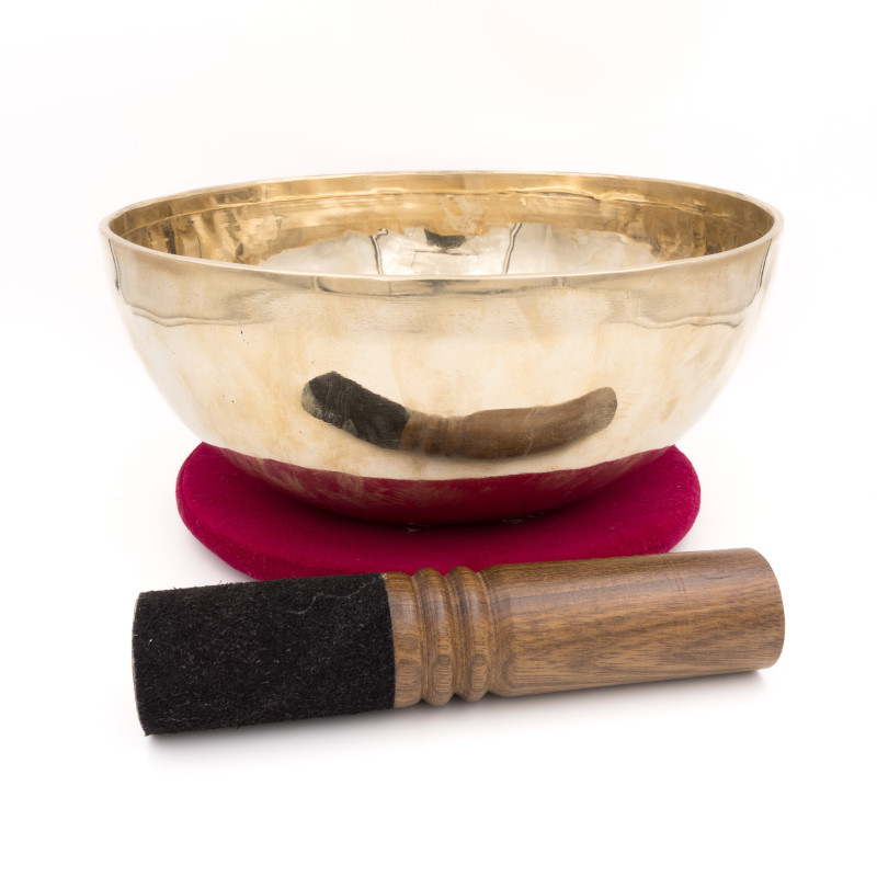 Bol tibétain SHINY - note SI bémol - 119 hz - 1,628 kg - 24,9 cm