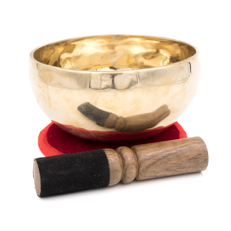 Bol chantant tibétain SHINY - note SOL - 396 hz - 512 gr - 13,8 cm