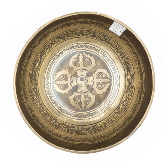 Bol tibétain GRAVÉ - note DO dièse - 136 hz - 1,966 kg - 25,3 cm