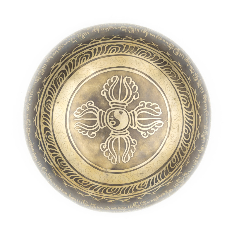 Bol chantant GRAVÉ - note DO dièse - 284 hz - 883 gr - 16,8 cm