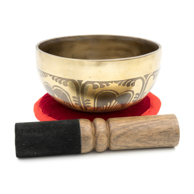 Bol tibétain GRAVÉ - note DO dièse - 540 hz - 352 gr - 11,6 cm