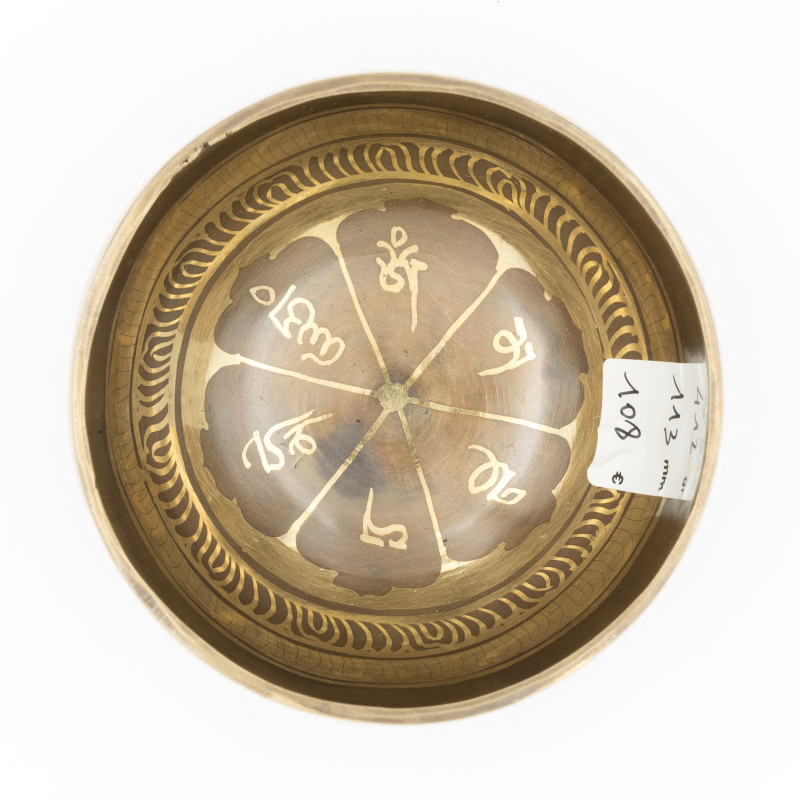 Bol tibétain GRAVÉ - note DO dièse - 550 hz - 412 gr - 11,3 cm