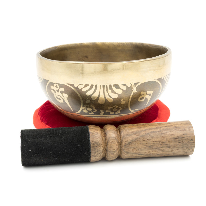 Bol tibétain GRAVÉ - note DO dièse - 556 hz - 358 gr - 11,2 cm