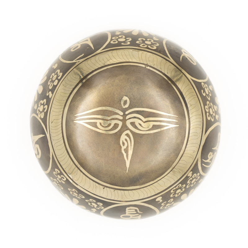 Bol tibétain GRAVÉ - note DO dièse - 556 hz - 358 gr - 11,2 cm
