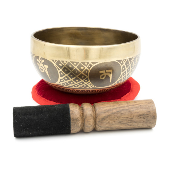 Bol chantant tibétain GRAVÉ - note DO - 518 hz - 385 gr - 11,8 cm