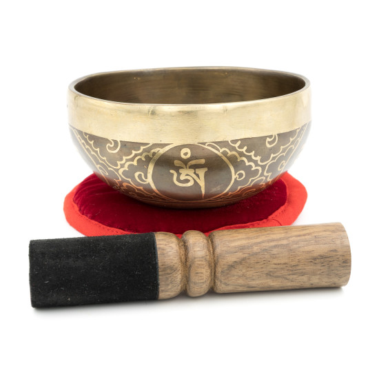 Bol chantant tibétain GRAVÉ - note DO - 520 hz - 360 gr - 11,7 cm